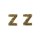 Wachsbuchstaben -Z-, 9mm,  2Stück, gold