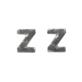 Wachsbuchstaben -Z-, 9mm,  2Stück, silber