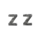 Wachsbuchstaben -Z-, 9mm,  2Stück, silber