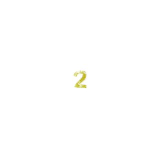 Wachszahlen -2-, 9mm,  2Stück, gold