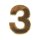 Wachszahlen -3-, 9mm,  2Stück, gold