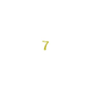 Wachszahlen -7-, 9mm,  2Stück, gold