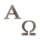 Wachsmotiv: Alpha + Omega, 2,5cm,  2Stück, silber