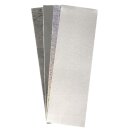 Wachsfolie Silber-Töne, 20x6,5cm, 4 Farben sort.,  4 Stück