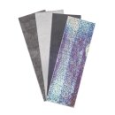 Wachsfolie Silber-Töne, 20x6,5cm, 4 Farben sort.,  4...