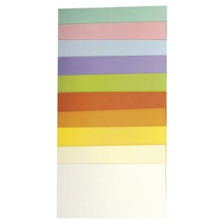 Wachsfolie Pastellset, 10x5cm, 10 Farben sort.,  10Stück