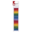 Wachs-Regenbogenflachstreifen, 220x3mm, 13 Streifen à 3mm,