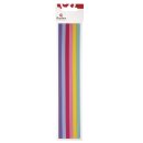 Wachs-Zierstreifen Pastell, 230x2mm, 6 Farben á 3 Streifen sortiert