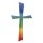 Wachs-Motiv Kreuz Regenbogen, 10,5x5,5cm,  1 Stück