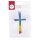 Wachs-Motiv Kreuz Regenbogen, 10,5x5,5cm,  1 Stück