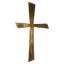 Wachs-Motiv Kreuz Gold, 10,5x5,5cm,  1 Stück