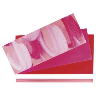 Set: Verzierwachs, farblich sortiert,  1Set, pink-Töne