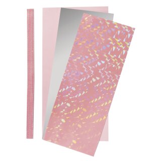 Set: Verzierwachs Baby, farblich sortiert,  1Set, rosa/silber