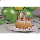 Kerzensticks HAPPY BIRTHDAY, 1,5x7,7cm, 13 Buchstaben,  , bunt