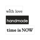 Labels ...love,handmade,time..., 30x15mm, 40x15mm, 50x15mm,  3Stück
