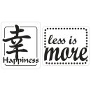 Labels Happiness, less is more, 25x30mm, SB-Btl 2Stück