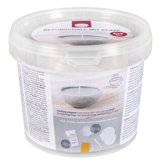 Bastelpackung: Betonschale mit Kerze