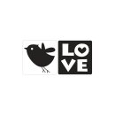 Labels GB Love+Vogel, 25x30mm,  2Stück
