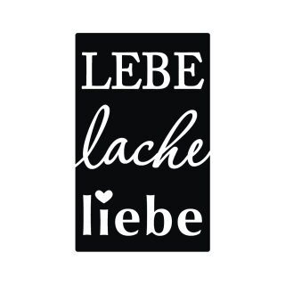 Labels D Lebe,lache,liebe, 40x65mm,  1 Stück