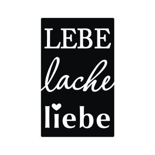 Labels Lebe,lache,liebe, 40x65mm,  1 Stück