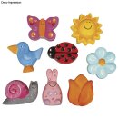 Gießform: Frühlingsmotive 8 Motive, 3-5cm, Größe: 23,2x18,3cm