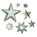 Gießform: Sterne, 7 Motive, ca. 3-13cm, Größe: 23,2x18,3cm