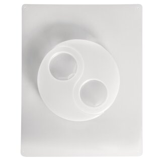 Gießform: Teelichthalter Yin Yang, 2 Motive, 12x8 cm