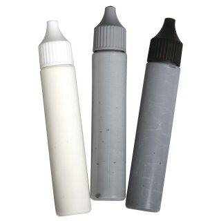 Set Sockenstop Weiß, Grau, Schwarz, inkl. Schablone und Rakel, PVC-Box