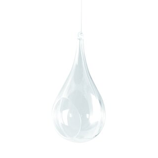 Plastik-Floristik-Tropfen, 2tlg., 18 cm, kristall