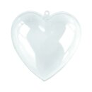 Plastik-Herz, 2tlg., 6 cm, kristall