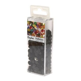 Pailletten, glatt, 6mm ø,   4000 Stück, schwarz