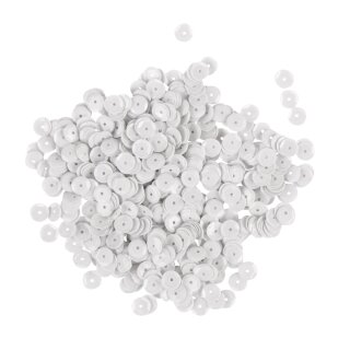 Pailletten, gewölbt, 6mm ø,   4000Stück, weiß