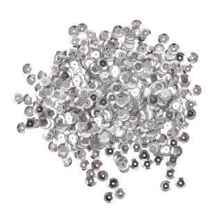 Pailletten, gewölbt, 6mm ø,   4000Stück, silber