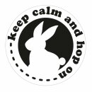 Gießform Ei -  Label - Keep calm and hop on