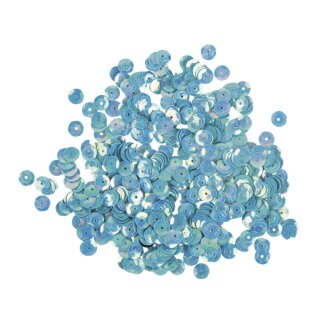 Pailletten, gewölbt, 6mm ø,   4000Stück, irisierend blau