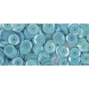 Pailletten, gewölbt, 6mm ø,   4000Stück, irisierend blau