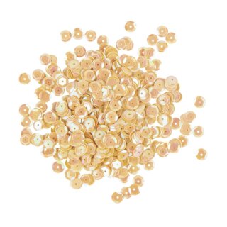 Pailletten, gewölbt, 6mm ø,   4000Stück, irisierend gelb