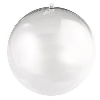 Plastik-Kugel, 2tlg., 18cm ø,  , kristall