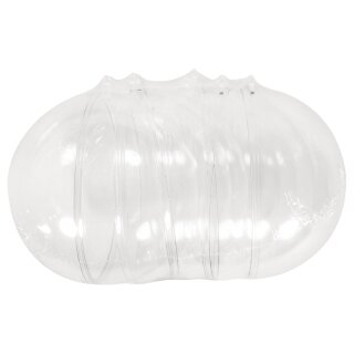 Plastik-Kugel, 2tlg., 10cm ø, Set 4 Stück, kristall