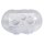 Plastik-Kugel, 2tlg., 10cm ø, Set 4 Stück, kristall