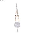 Bastelpackung: Holzperlen und Garn f. Makramee, natur Ton,  1Set