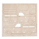 Holzbausatz 3D Lastwagen klein, FSC 100%, 21x8x8cm, 14-tlg. ,  1Set