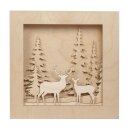 Holzbausatz 3D-Motivrahmen Winterland FSC100% 20x20x6,6cm 14-tlg