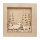 Holzbausatz 3D-Motivrahmen Winterland FSC100% 20x20x6,6cm 14-tlg