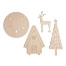 Holz-Steckteile Winterhome, FSC100%, 10x10x14,5cm,  1Set