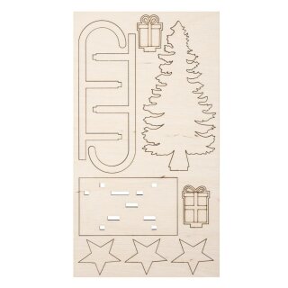 Holzbausatz Winterdream, FSC 100%, 11x5x16,5cm, 9-tlg.,  1Set