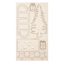 Holzbausatz Winterdream, FSC 100%, 11x5x16,5cm, 9-tlg.,...