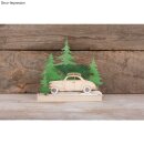 Holzmotive Bäume und Auto, FSC100%, 20x17,5cm,  3Stück