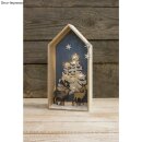 Holzmotive Baum und Hirsch, FSC100%, 3-10,8 x 3-18,5cm,  6Stück
