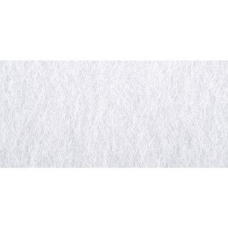 Filzmeterware, 500x45cm, auf Kern gerollt, 0,8-1 mm, weiß